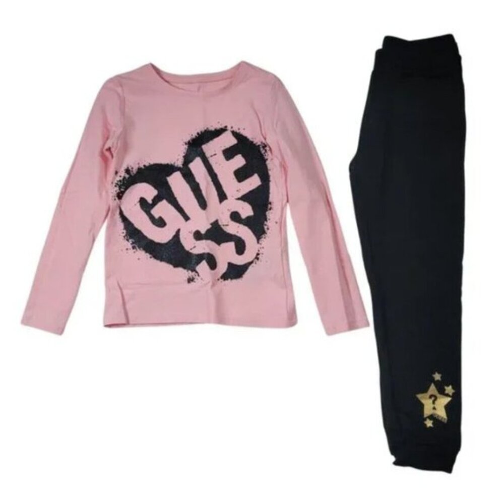 Guess Long Sleeve Shirt & Sweatpants Set Size 5